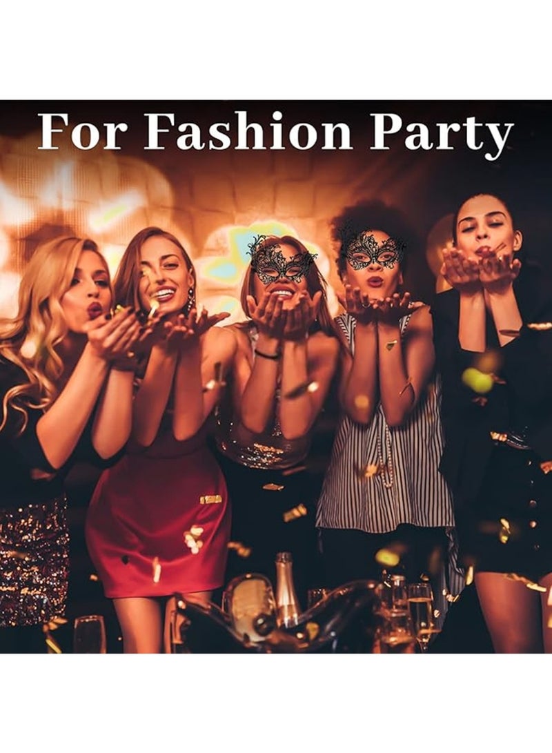 يوجي 4 قطعة قناع القناع للأزواج ، أقنعة الكرة نصف قناع الوجه قناع الدانتيل قناع العيون الكرنفال البندقي قناع هالوين حزب الكرة قناع حفل الرقص زي ماردي غراس - Image 5