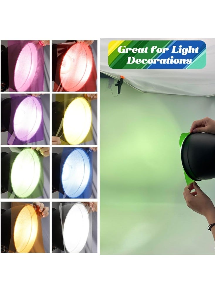 YelaJoy Cellophane Wrap, 160pcs Cellophane Sheets, 8 Multi-Colors Colored Cellophane, 7.5x7.5 Inch Transparent Colored Plastic Wrap, Colored Cellophane Wrap for Christmas Valentine DIY Arts Crafts Decorations - Image 5
