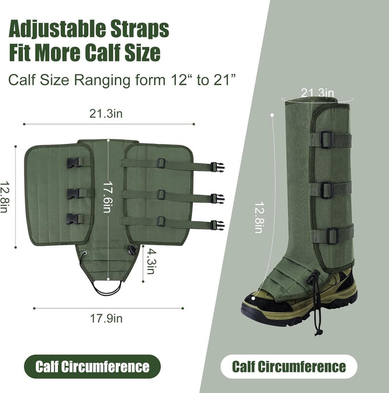 Stylera Snake Gaiters for Protection Against Snake Bite Durable Waterproof Snake Guards for Lower Legs Snake Proof Gaiters with Adjustable Size for Hiking Farm Working (Pack of 1 Pair) - Image 3