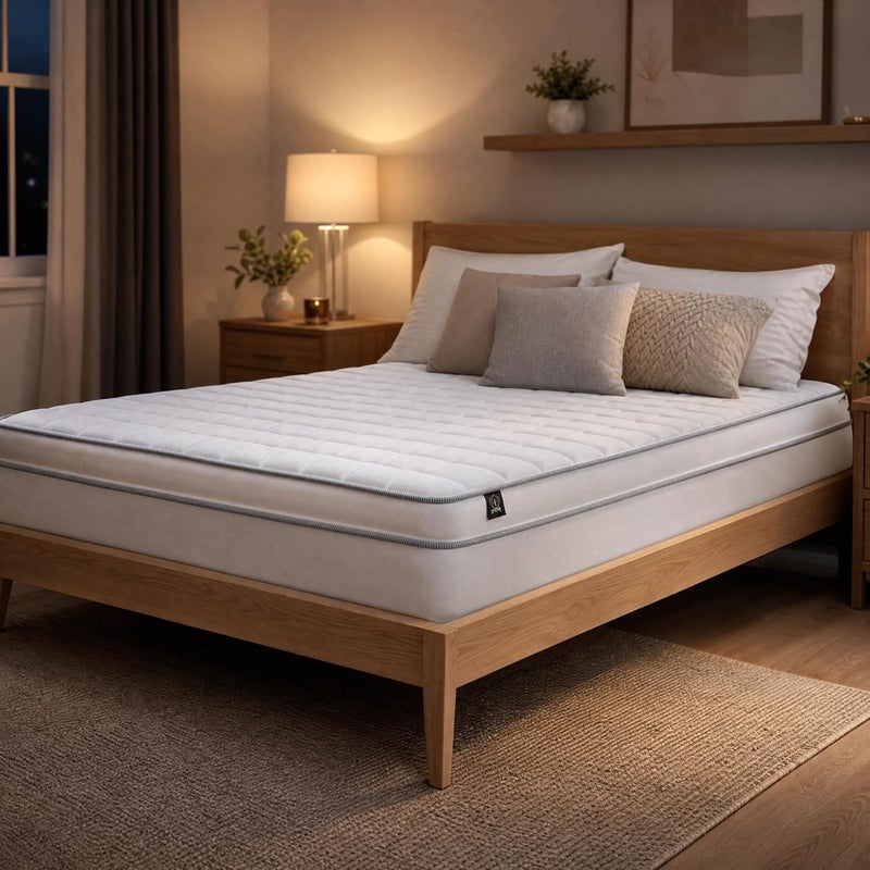 Euro Heaven Hybrid Mattress - Full (140x200cm) | Medium Firm Euro Top with Cooling Memory Gel, Natural Latex & Pocket Springs - Image 3