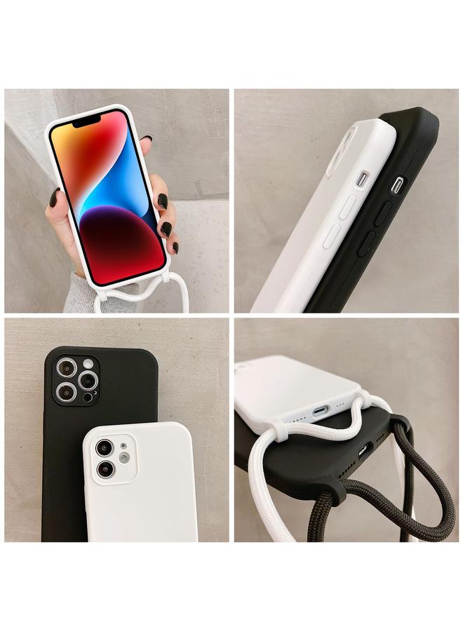 اس-توب جراب لهاتف iPhone 14 Crossbody مزود بحبل من السيليكون السائل - Image 4