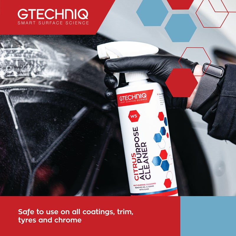 Gtechniq W5 Citrus All Purpose Cleaner for Cars 17 fl oz | Car Degreaser Spray Removes Grease and Stains, Easy to Apply and Long-Lasting Results - Image 4