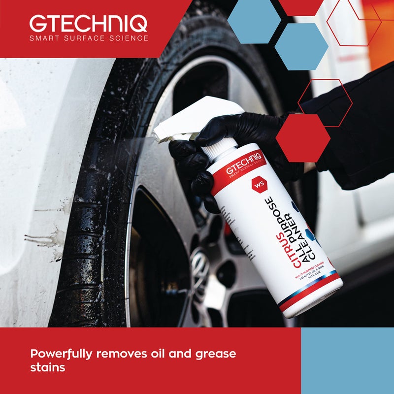 Gtechniq W5 Citrus All Purpose Cleaner for Cars 17 fl oz | Car Degreaser Spray Removes Grease and Stains, Easy to Apply and Long-Lasting Results - Image 3