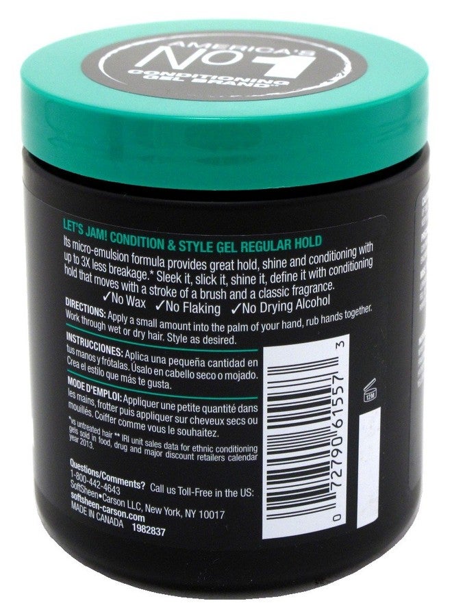 Lets Jam Condition & Shine Gel Regular Hold 14 Ounce Jar (414ml) (6 Pack) - Image 2