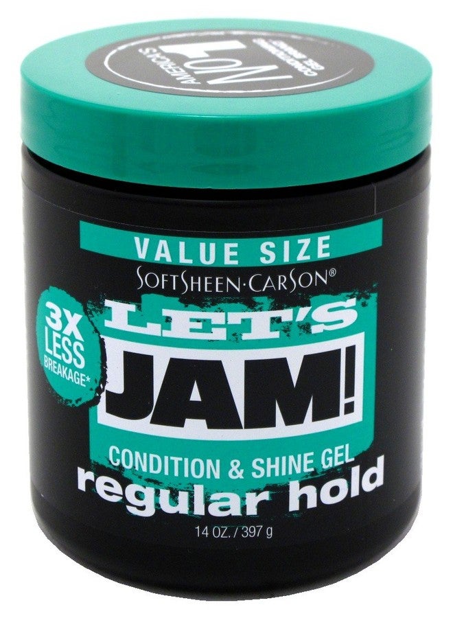 Lets Jam Condition & Shine Gel Regular Hold 14 Ounce Jar (414ml) (6 Pack) - Image 1