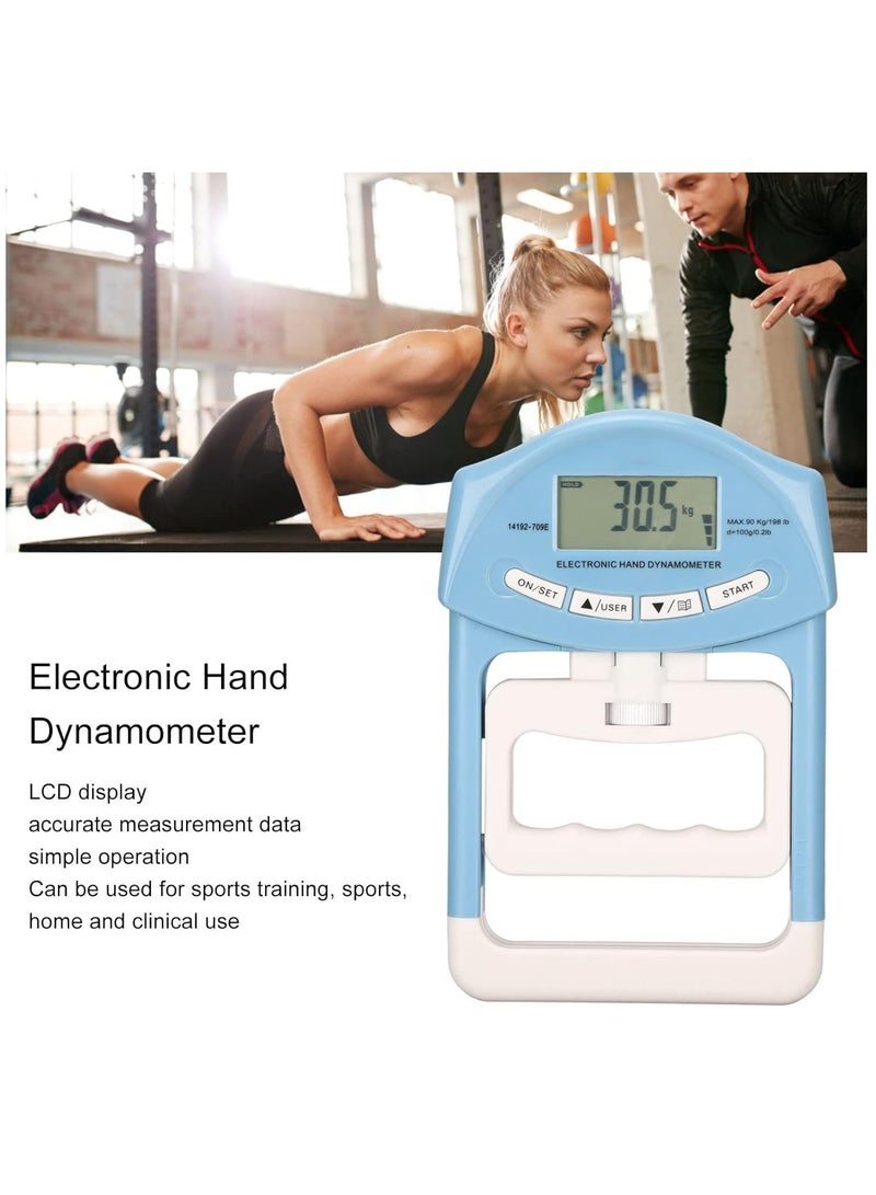 Zikra Digital Hand Dynamometer, Grip Strength Measurement Electronic Hand Strengtheners 198 Lbs with 19 Sets of Individual Records, Gripping Strengthener For Athletes, Home, Car, Clinic - Image 3
