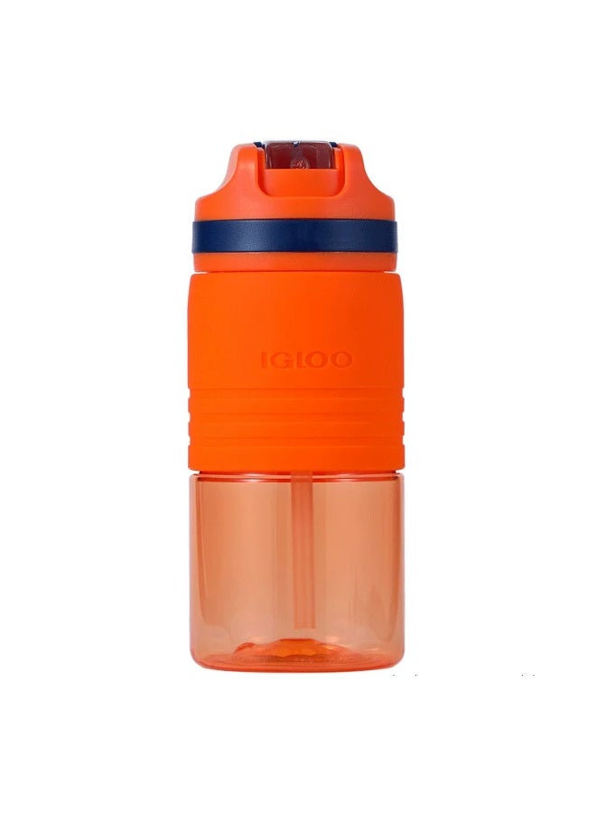 IGLOO 470ml Flip-Cap Straw Water Bottle (USA) - Drop-Proof, Leak-Proof, Portable Water Cup
