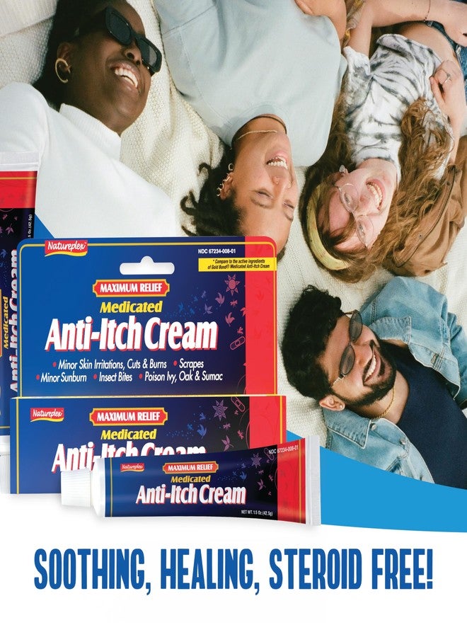 Natureplex Maximum Relief Medicated Anti-Itch Cream 1.5oz (6 Pack) - Fast Relief for Rashes, Bites, Sunburn, Cuts, Burns, Poison Ivy & More - Cooling Menthol & Pramoxine - Made in USA - Image 3