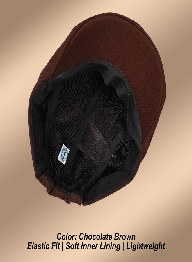 C Classic Side Flow Cotton Golf Cap with Ventilated Lining, Elasticized Fit, Casual Wear, Retro, Golf, Unsex and All Other Outdoor Acitvites (in, Alpha, Free Size, Brown) - Image 5