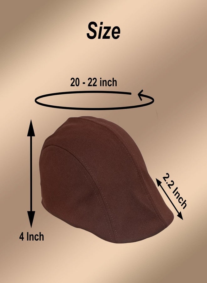 C Classic Side Flow Cotton Golf Cap with Ventilated Lining, Elasticized Fit, Casual Wear, Retro, Golf, Unsex and All Other Outdoor Acitvites (in, Alpha, Free Size, Brown) - Image 4