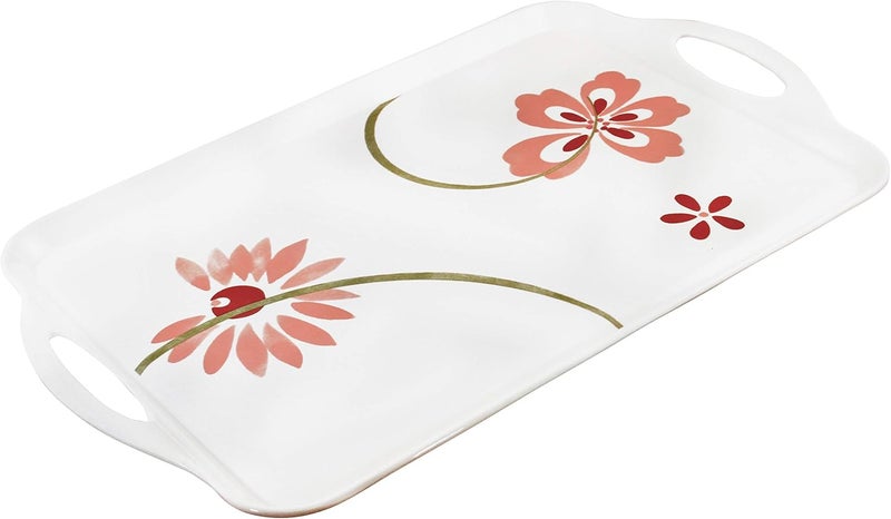 Reston Lloyd Corelle Coordinates Rectangular Melamine ServingOttoman Tray - Image 2
