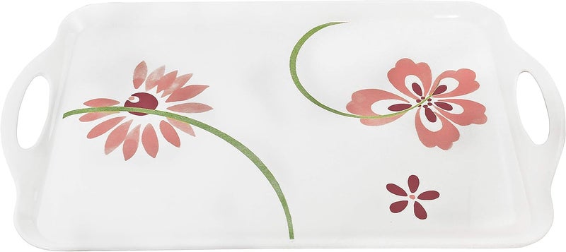 Reston Lloyd Corelle Coordinates Rectangular Melamine ServingOttoman Tray - Image 4