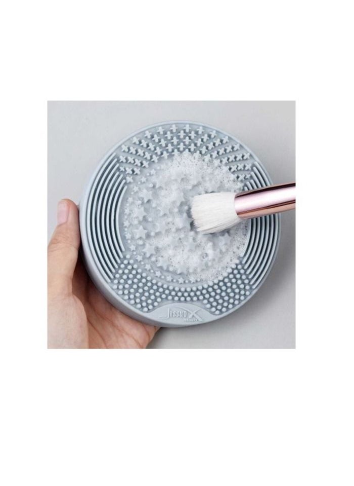 Jessup - Brush Cleaner 2-IN-1 Dry(Sponge) & Wet(Silicone) - Airy Blue - A008 - Image 1