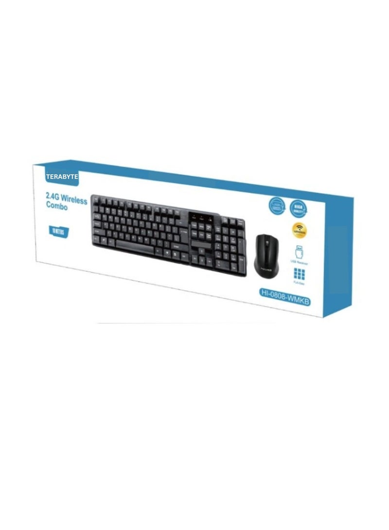 Terabyte 2.4G Wireless keyboard and mouse Combo BLACK - Image 2
