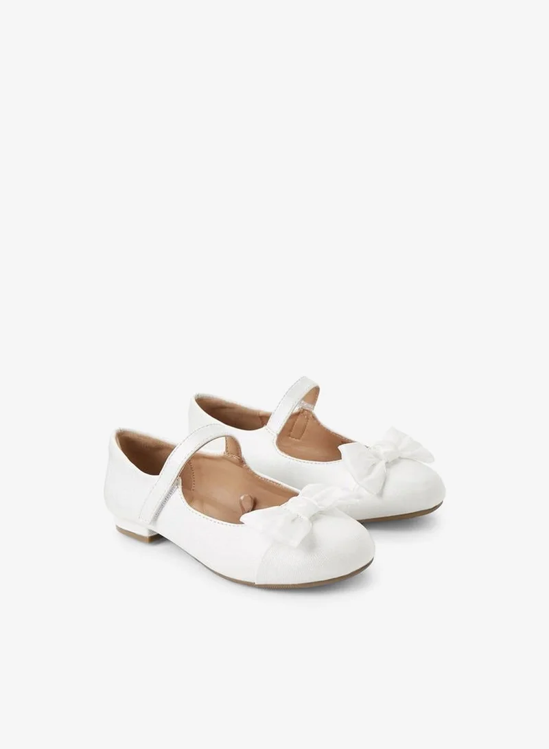 ليتل ميسي Girls Bow Accent Mary Jane Shoes