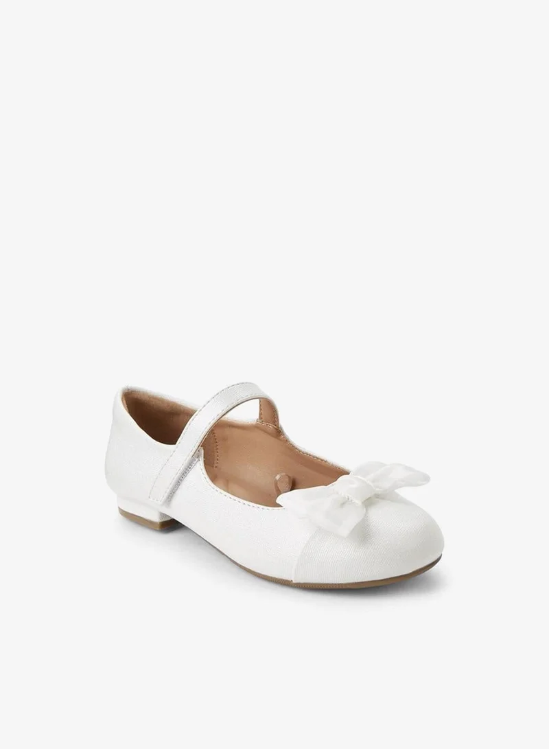 ليتل ميسي Girls Bow Accent Mary Jane Shoes