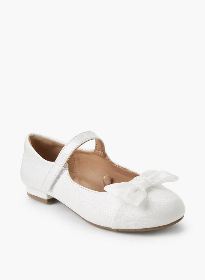 Little Missy Girls Bow Accent Mary Jane Shoes