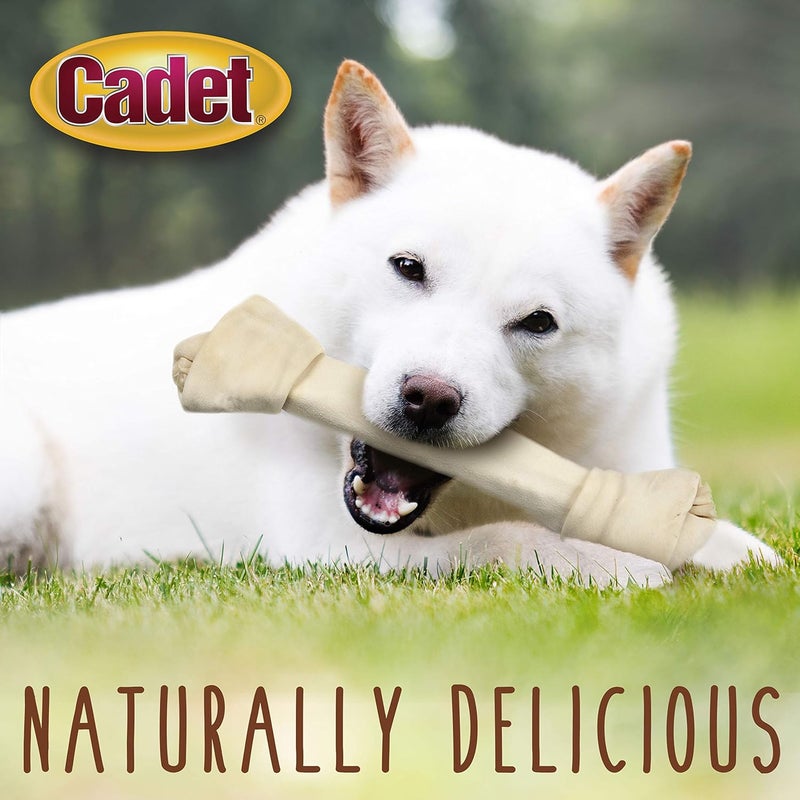 Cadet Premium Grade Beef Hide for Dogs LongLasting Rawhide Knotted Bones SingleIngredient Dog Chews 13Inch 1 Count - Image 4