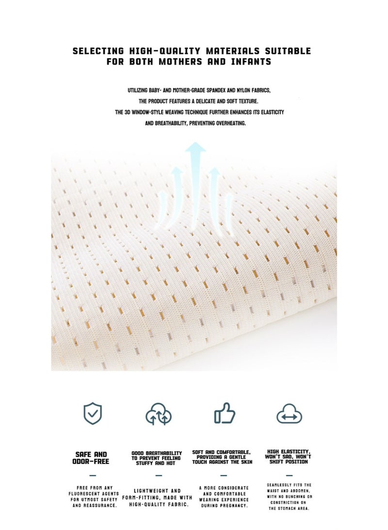 jingpin Pregnancy Abdominal Support Belt - Adjustable and Breathable Pregnancy Support Belt with Shoulder Straps and Back Support (Black XXL) - Image 2