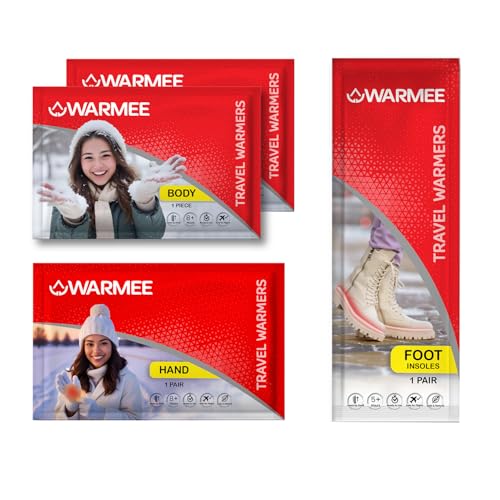 WARMEE COMBO PACK ||2 Pieces Body+1 Pair Hand +1 Pair Foot | Travel Warmers || Winter Holidays|| Instant Heat generating || Activates by Air|| Body, Hand and Foot Warmers|| Safe and Natural for Camping, Trekking, Outdoors - Image 1