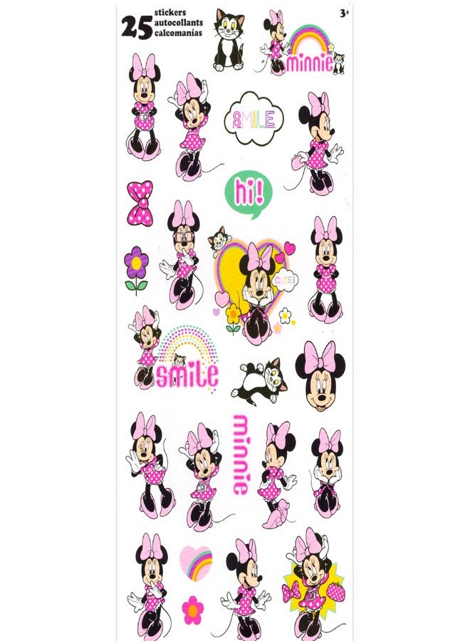 Minnie Mouse Travel Neck Pillow - Bundle with Minnie Neck Pillow for Airplane, Car, Office, More Plus Stickers | Minnie Mouse Travel Accessories Set - Image 4