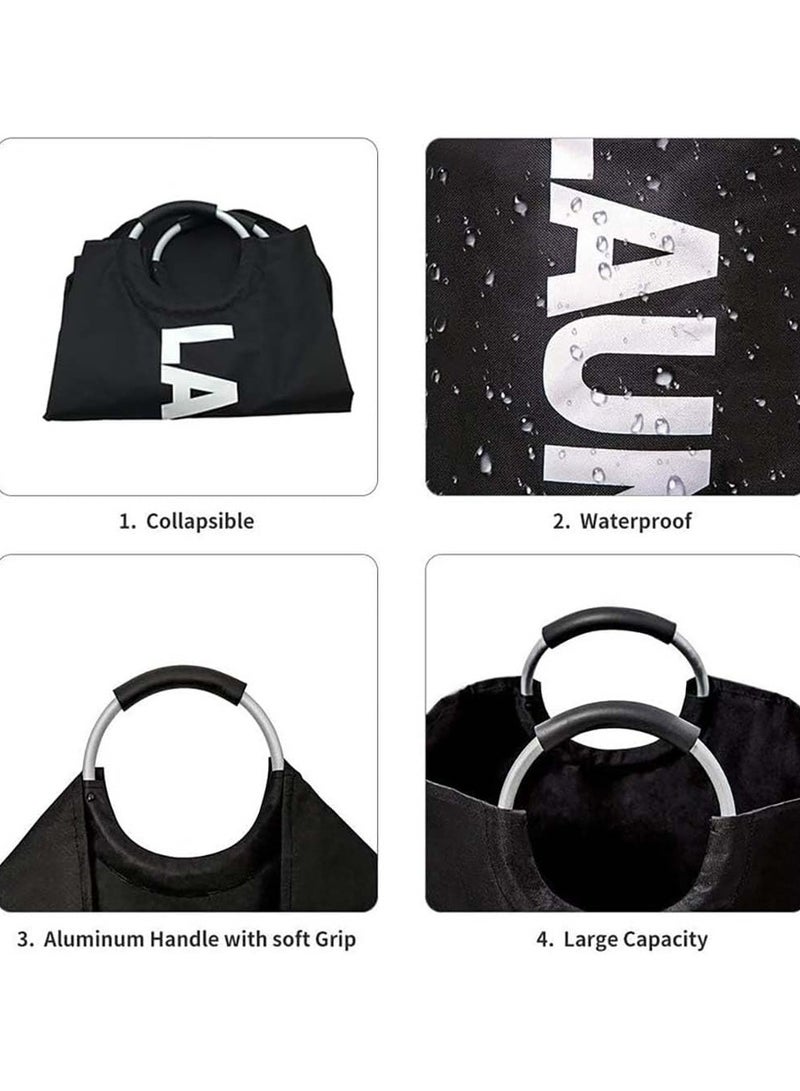 Large Capacity Collapsible Laundry Hamper(Black)  - Image 3