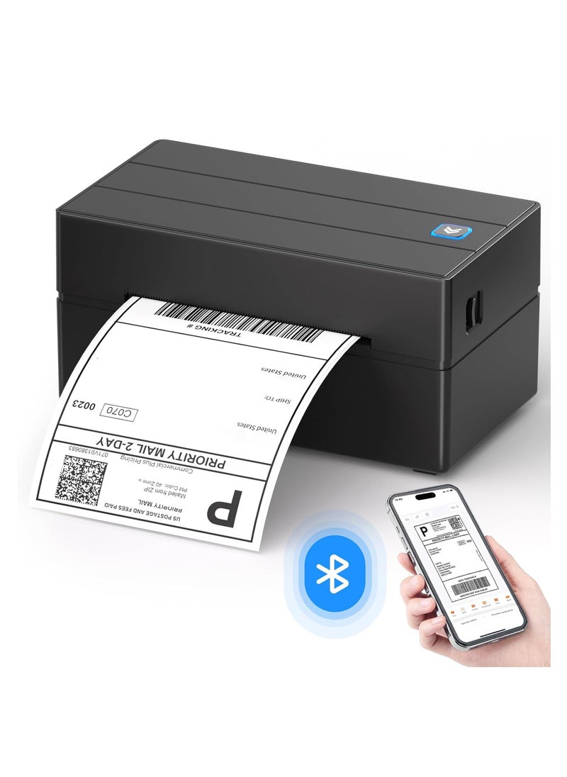 Generic wireless thermal printer for printing all types of labels in all shapes - circular, rectangular, and square. It works wirelessly via Bluetooth through a mobile application or via USB. It works with all Android,  ios , and Windows devices.  - Image 1