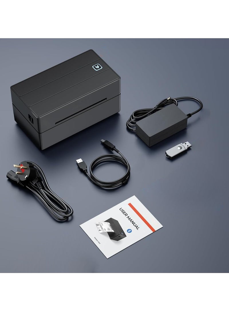 Generic wireless thermal printer for printing all types of labels in all shapes - circular, rectangular, and square. It works wirelessly via Bluetooth through a mobile application or via USB. It works with all Android,  ios , and Windows devices.  - Image 5