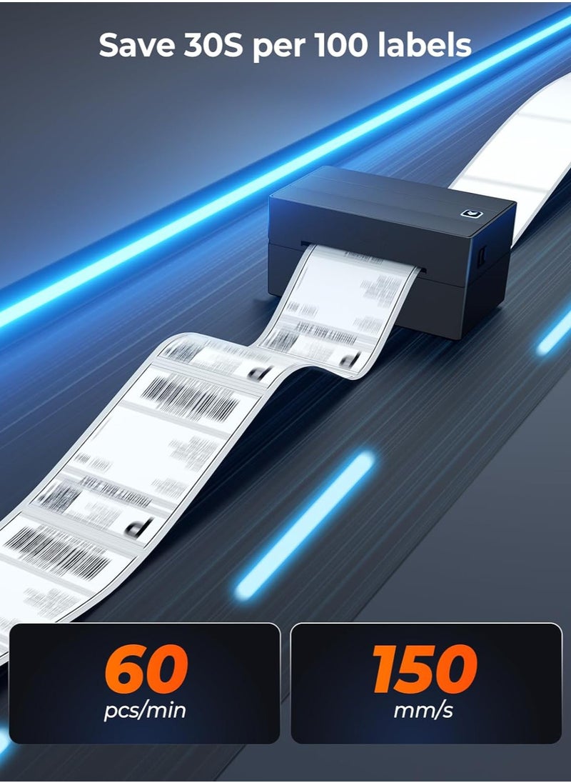 Generic wireless thermal printer for printing all types of labels in all shapes - circular, rectangular, and square. It works wirelessly via Bluetooth through a mobile application or via USB. It works with all Android,  ios , and Windows devices.  - Image 3
