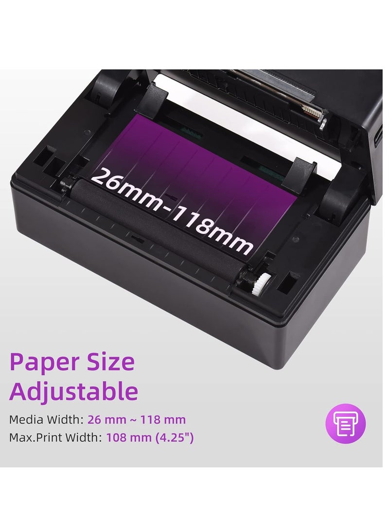 Generic wireless thermal printer for printing all types of labels in all shapes - circular, rectangular, and square. It works wirelessly via Bluetooth through a mobile application or via USB. It works with all Android,  ios , and Windows devices.  - Image 4