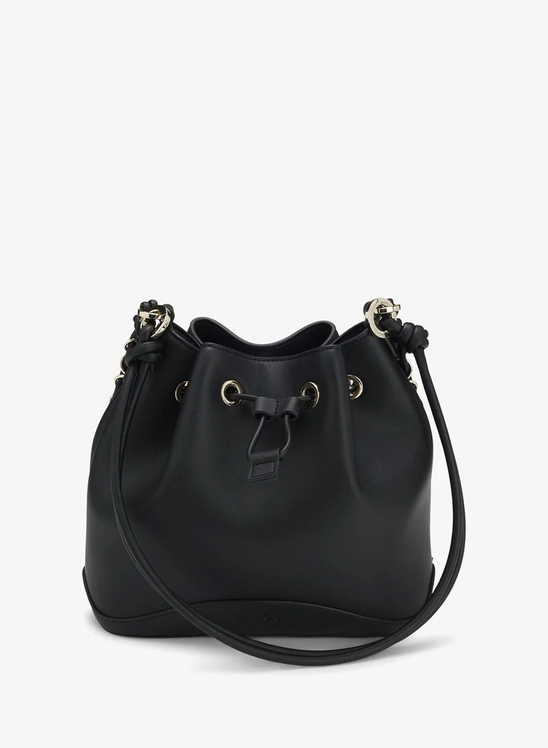 HUGO Faux-leather bucket bag with two straps