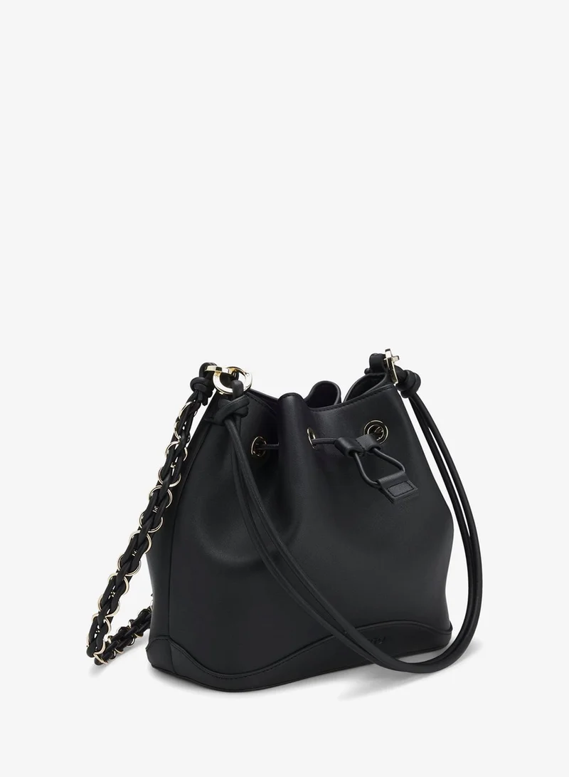 HUGO Faux-leather bucket bag with two straps