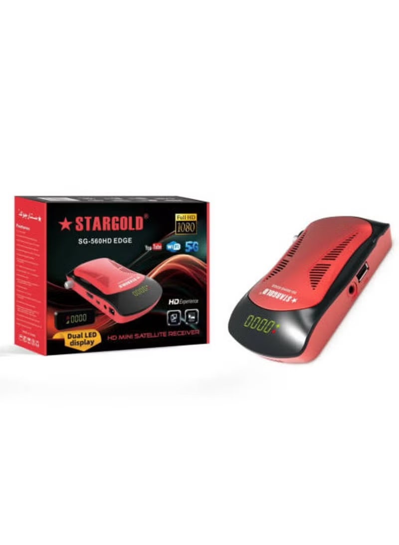 Stargold SG-560HD Edge Mini Satellite Receiver with Dual LED Display Full HD 1080p WiFi and 5G Connectivity - Image 3