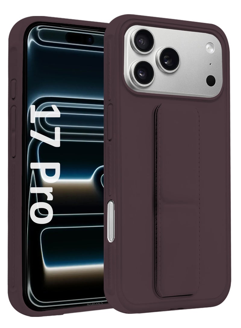 CATANES 3 Packs Premium PU Leather Case for iPhone 17 Pro with Stand Function Shockproof and Anti Scratch Finger Grip with Two 3D Screen Protector - Image 3