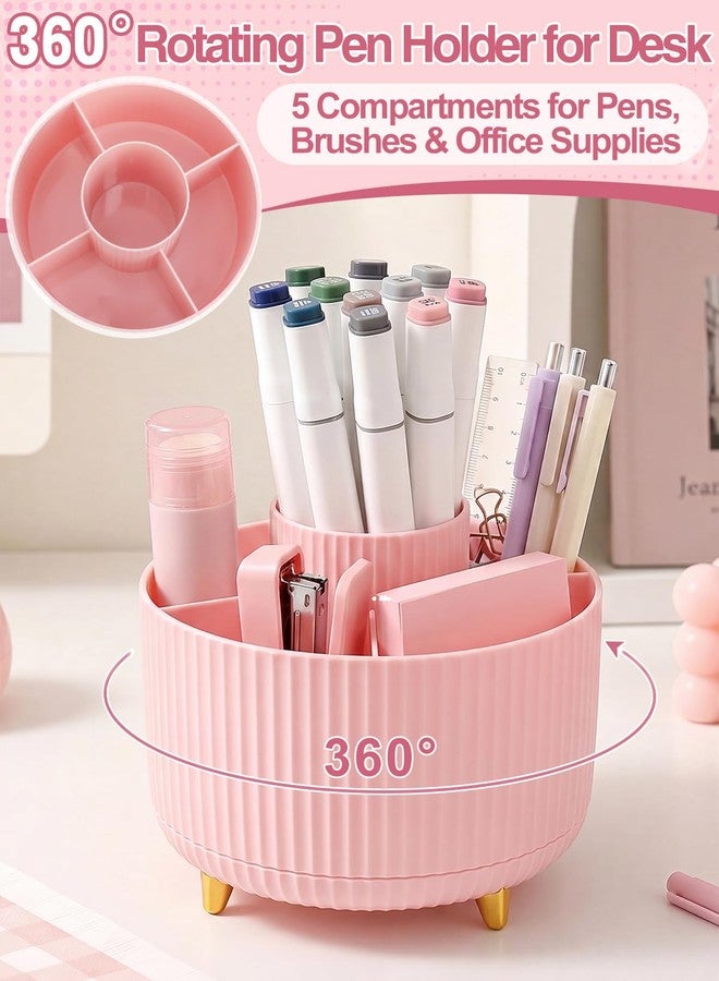 PAMASE 76Pcs Pink Desk Accessories Set, Office School Supplies for Women Girls - Image 3