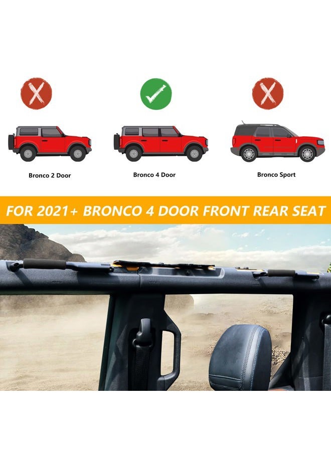 RERPRO Aluminum Grab Handles for 2021 2022 2023 2024 New Ford Bronco 4 Door Full Size Front Rear Seat Roll Bar Grip Handle Interior Accessories Black 4 Pack for Front Rear Door - Image 3