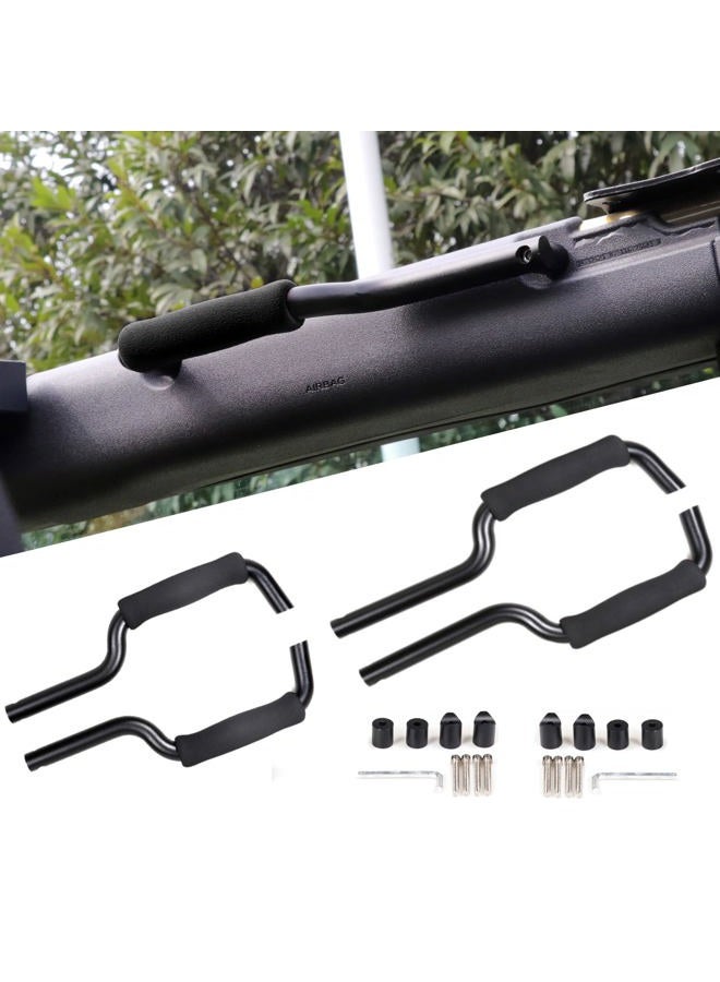 RERPRO Aluminum Grab Handles for 2021 2022 2023 2024 New Ford Bronco 4 Door Full Size Front Rear Seat Roll Bar Grip Handle Interior Accessories Black 4 Pack for Front Rear Door - Image 1