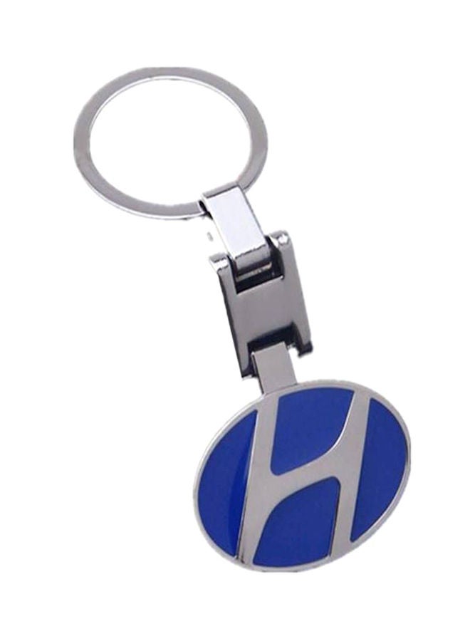 NIBEMINENT Silver Metal Chrome Finish Car Logo Emblem Key Chain