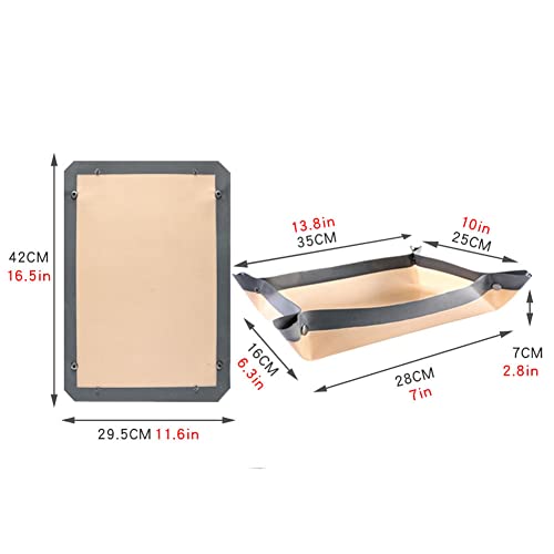CANDeal 1 PC Silicone Fiber Baking Mat with Buckle No Leak Non Stick Corners Snap Together to Form Leakproof Baking Tray Oven Liner 165x116 inch42x295cm - Image 3