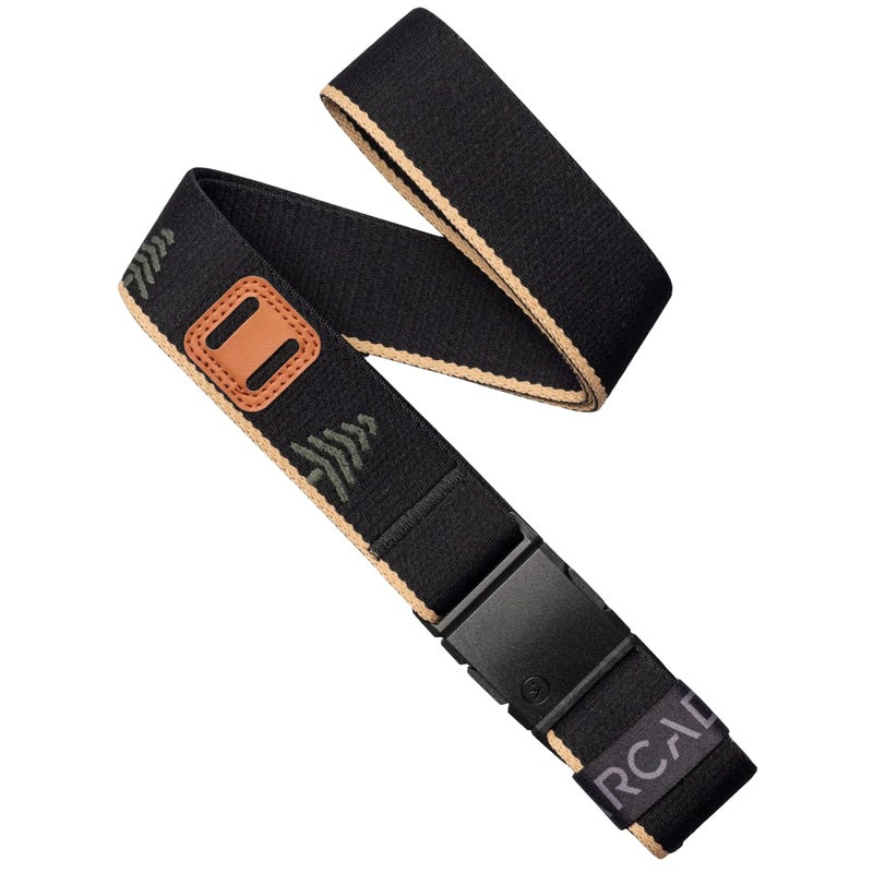 Arcade Belts A2 Blackwood Unisex Adventure Belt: Heavy Duty Stretch, Metal Free Buckle, Black/Khaki - Image 1
