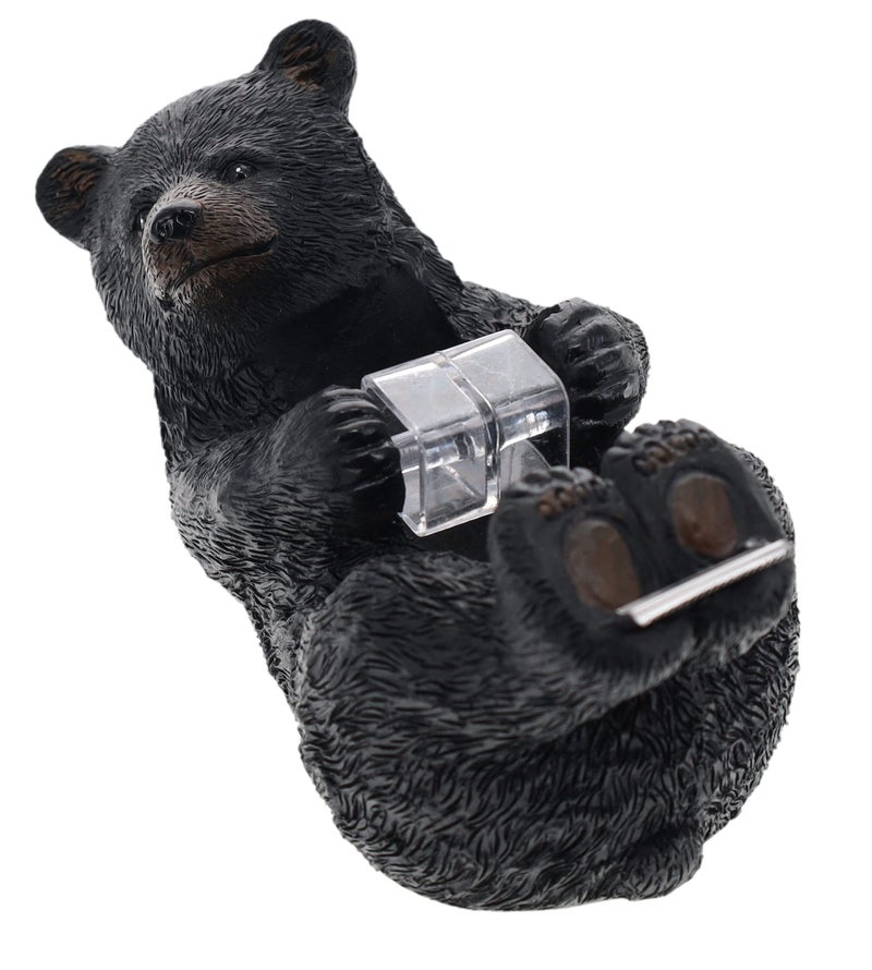 DeLeon Collections Whimsical Black Bear Tape Dispenser - Table / Desk / Office / Gift Wrap - Lodge, Cabin Decor - Image 2