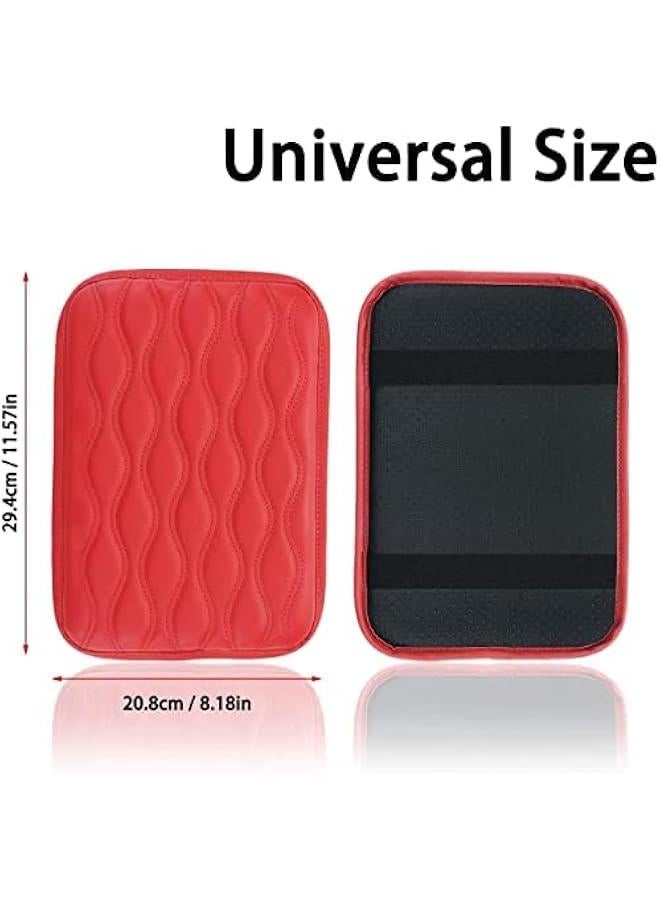 FYLX Car Center Console Armrest Cover Memory Foam Pad Leather Auto Cushion Waterproof Comfort Consoles Interior Protector Car Hand Seat Central Box Lid Pad Universal SUV Truck Car AccessoriesOrange) - Image 2