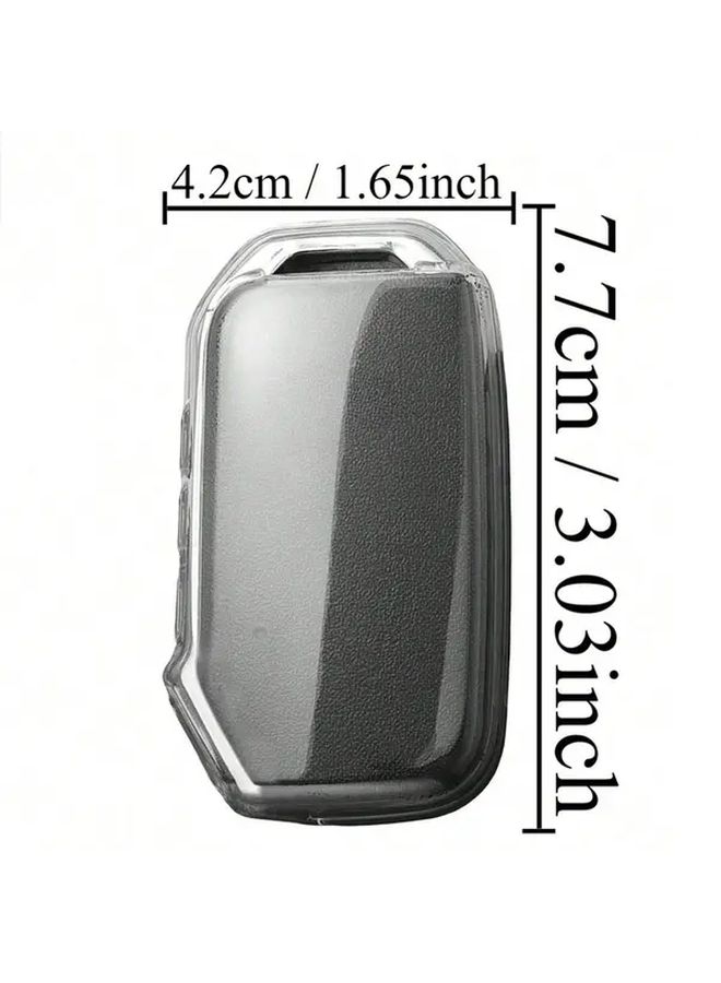 1pc Durable TPU Car Key Case Cover Transparent Compatible With Kia Sportage Stinger Sorento Ceed Forte Niro Soul Telluride Scratch Resistant Protective Shell Accessory - Image 2