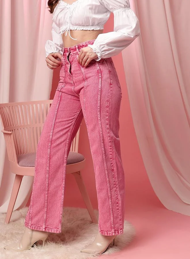 STREET 9 STREET 9 Comfort Straight Fit High Rise Cotton Jeans