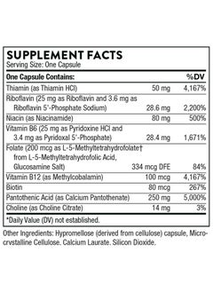 Thorne Stress B-Complex - Dietary Supplement - 60 Capsules  - Image 2