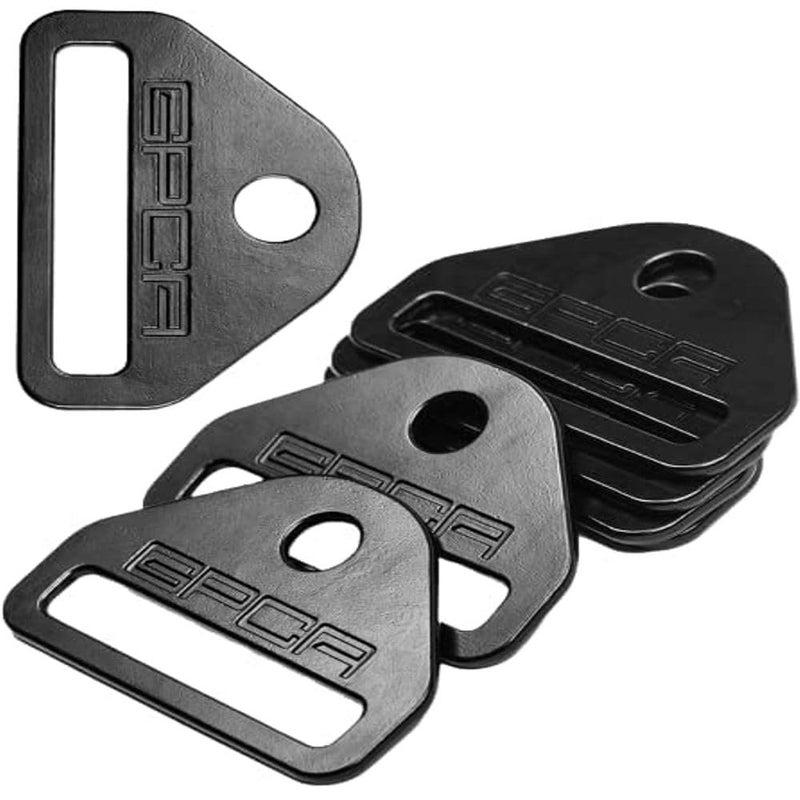GPCA - Tie Down Metal D-Plates/D-Buckles, Easy-to-Install Truck Tie Downs, Compatible with Cargo Cover Mounts, Heavy-Duty Jeep Wrangler Accessories for 4xe, JL, JT, JK, TJ and More, 3mm, 6 Packs - Image 1
