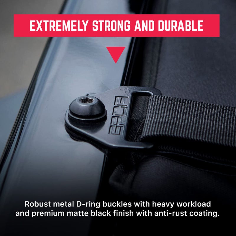 GPCA - Tie Down Metal D-Plates/D-Buckles, Easy-to-Install Truck Tie Downs, Compatible with Cargo Cover Mounts, Heavy-Duty Jeep Wrangler Accessories for 4xe, JL, JT, JK, TJ and More, 3mm, 6 Packs - Image 4