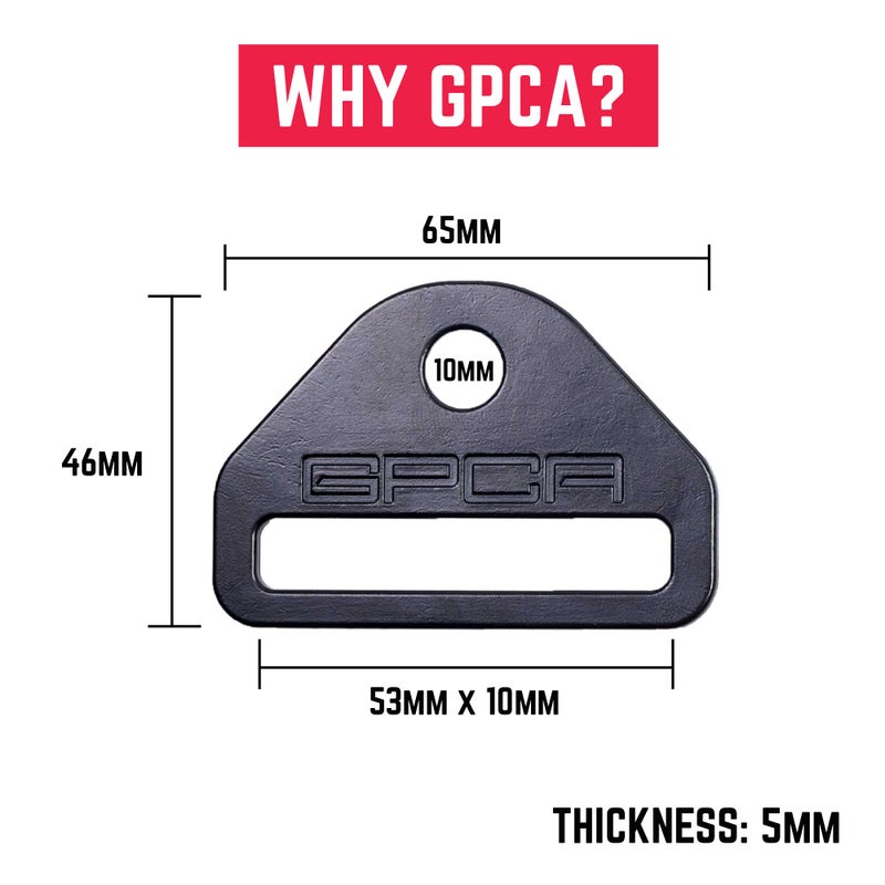 GPCA - Tie Down Metal D-Plates/D-Buckles, Easy-to-Install Truck Tie Downs, Compatible with Cargo Cover Mounts, Heavy-Duty Jeep Wrangler Accessories for 4xe, JL, JT, JK, TJ and More, 3mm, 6 Packs - Image 3