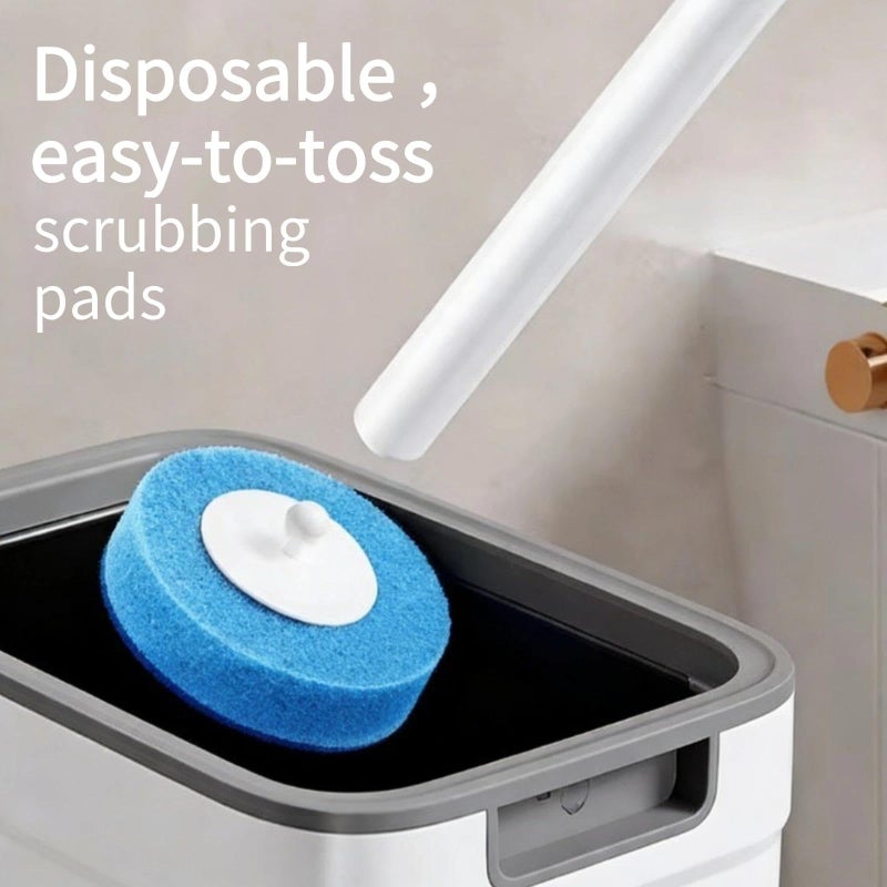 KZKR Disposable Toilet Brush Cleaning System, Includes 56 Detergent Refills, Hygienic Replaceable Brush Heads, Wall-Mounted Rotating Holder Set, Bathroom Maintenance, Toilet Cleaner - Image 4