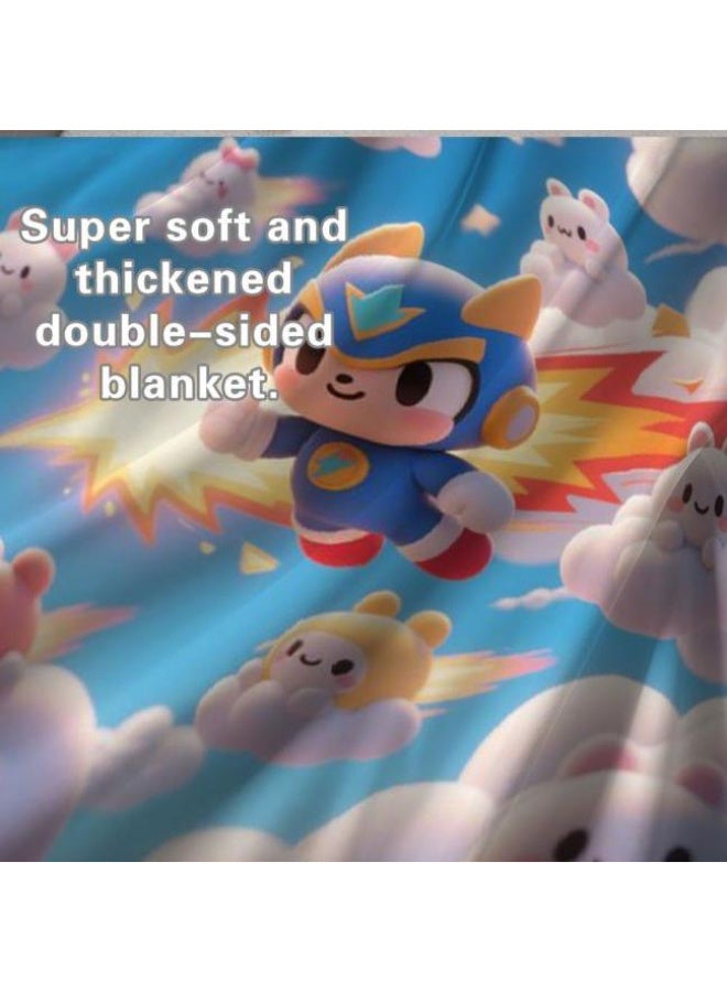 general Baby and children's cartoon flannel thin blanket (warm and comfortable, suitable for sleep, game use) 70cm*100cm - Image 4